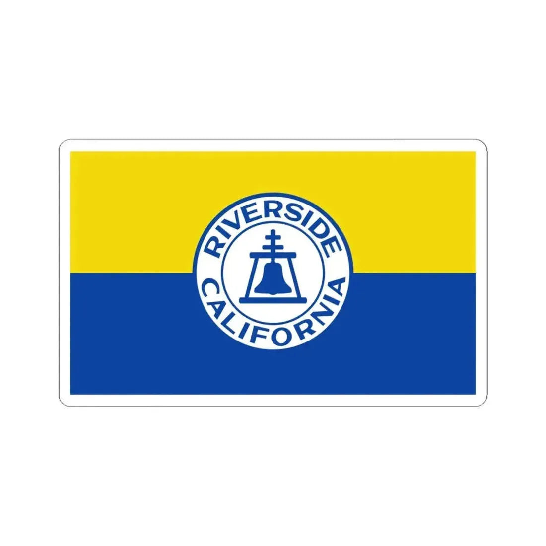 Flag of Riverside California 1967-2020 (United States) STICKER Vinyl Kiss-Cut Decal 6 Inch White - The Sticker Space