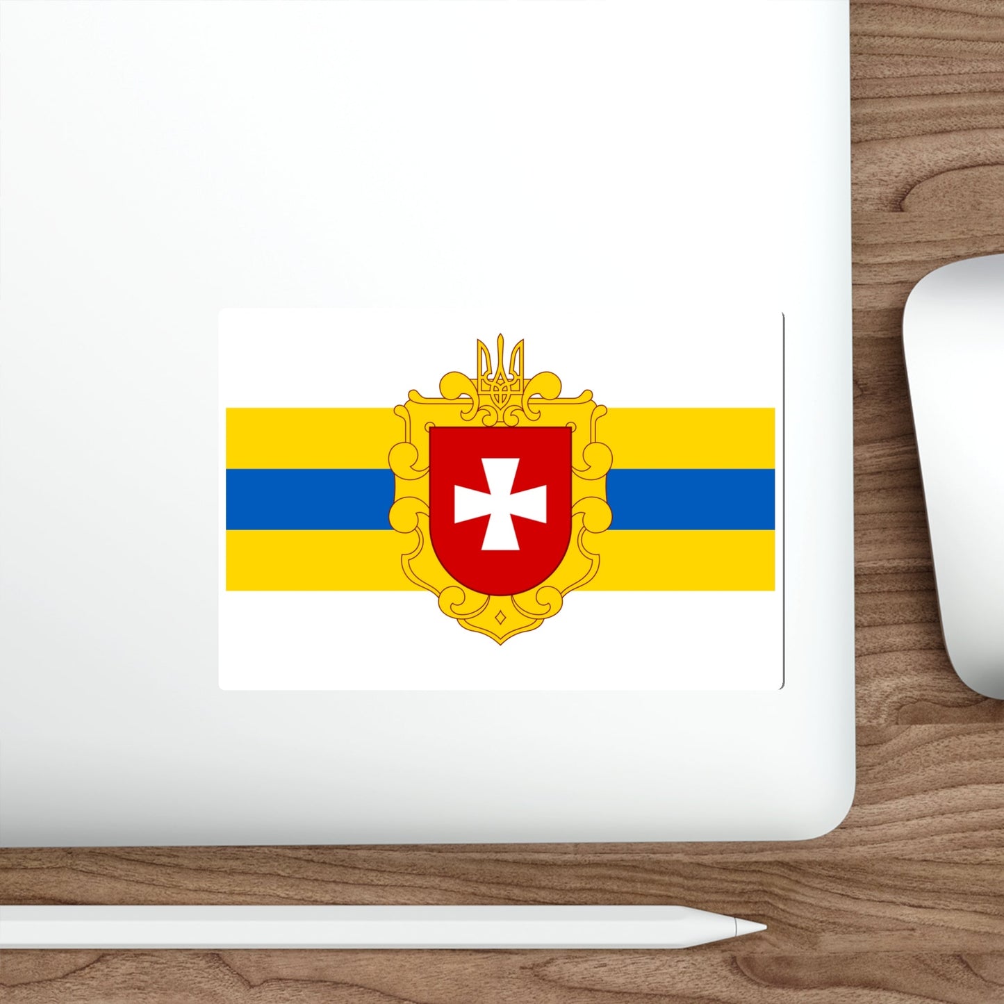 Flag of Rivne Oblast Ukraine STICKER Vinyl Die-Cut Decal-The Sticker Space