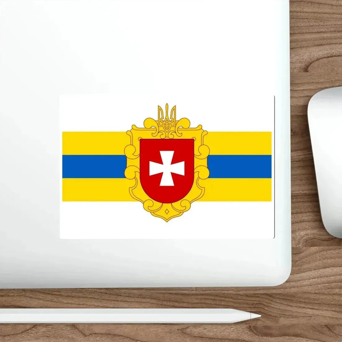 Flag of Rivne Oblast Ukraine STICKER Vinyl Die-Cut Decal - The Sticker Space