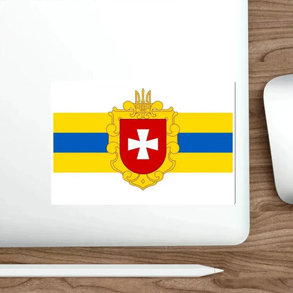 Flag of Rivne Oblast Ukraine STICKER Vinyl Die-Cut Decal - The Sticker Space