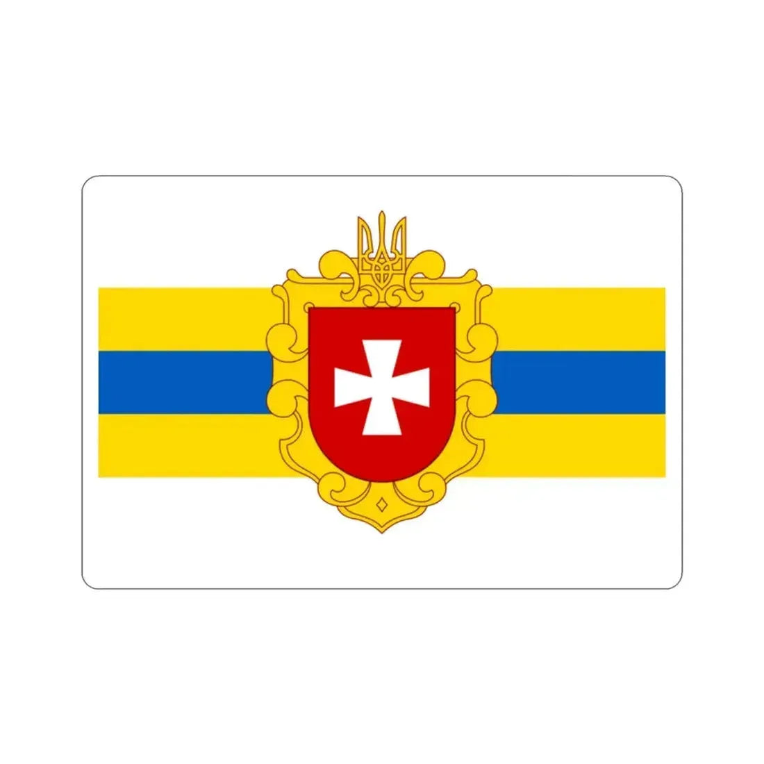 Flag of Rivne Oblast Ukraine STICKER Vinyl Die-Cut Decal - The Sticker Space