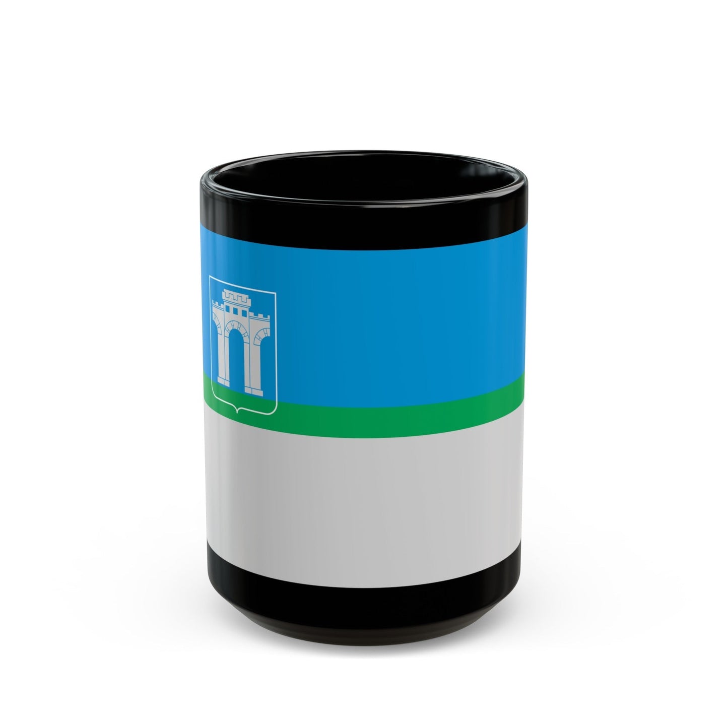 Flag of Rivne Ukraine - Black Coffee Mug-15oz-The Sticker Space