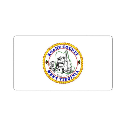 Flag of Roane County West Virginia (United States) STICKER Vinyl Kiss-Cut Decal 3 Inch White - The Sticker Space