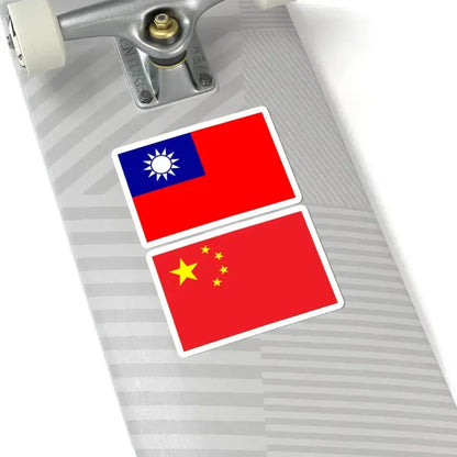 Flag of ROC and PRC 2 (China) STICKER Vinyl Kiss-Cut Decal - The Sticker Space