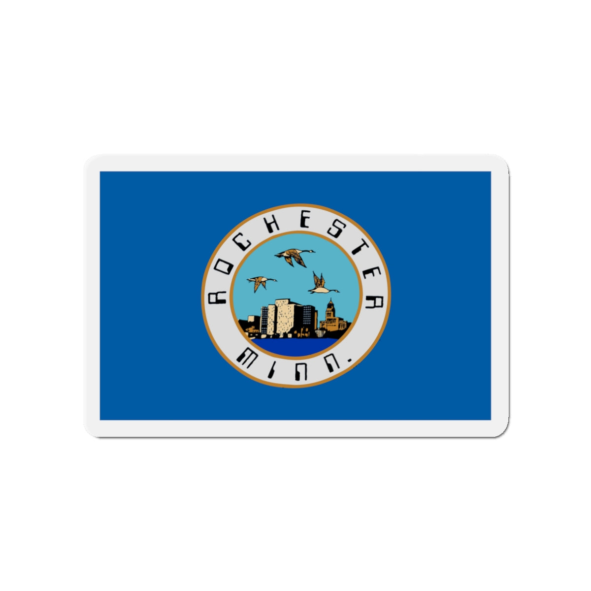 Flag of Rochester Minnesota - Die-Cut Magnet-3" x 3"-The Sticker Space