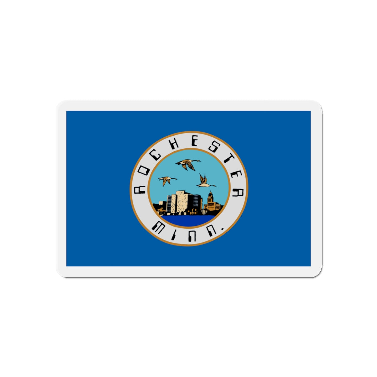 Flag of Rochester Minnesota - Die-Cut Magnet-4" x 4"-The Sticker Space