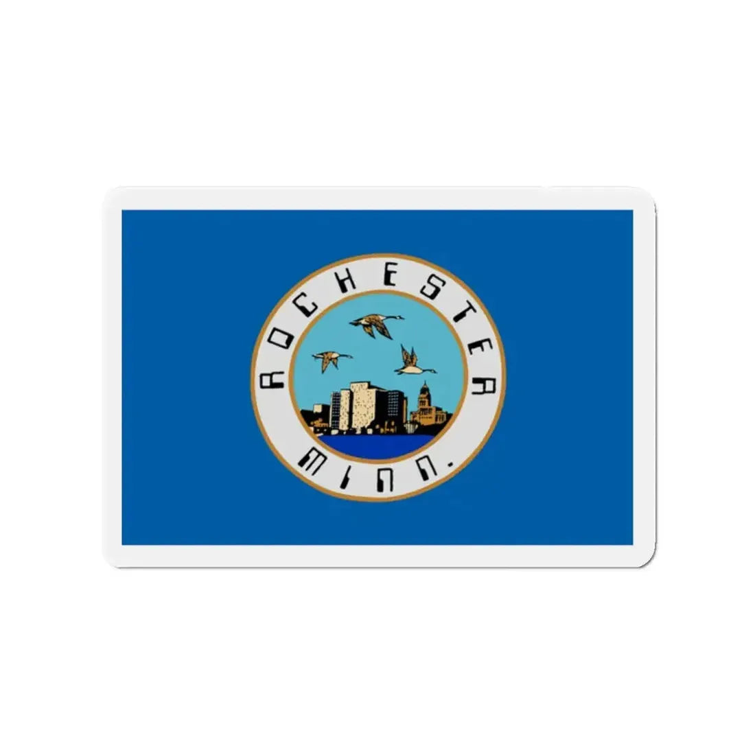 Flag of Rochester Minnesota - Refrigerator Magnet 2 Inch - The Sticker Space