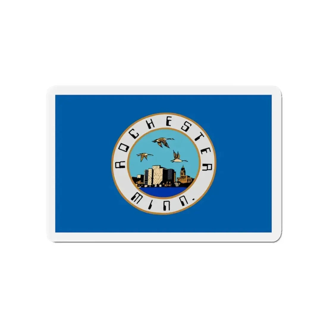 Flag of Rochester Minnesota - Refrigerator Magnet 3 Inch - The Sticker Space