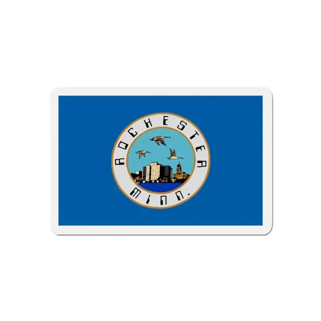 Flag of Rochester Minnesota - Refrigerator Magnet 5 Inch - The Sticker Space