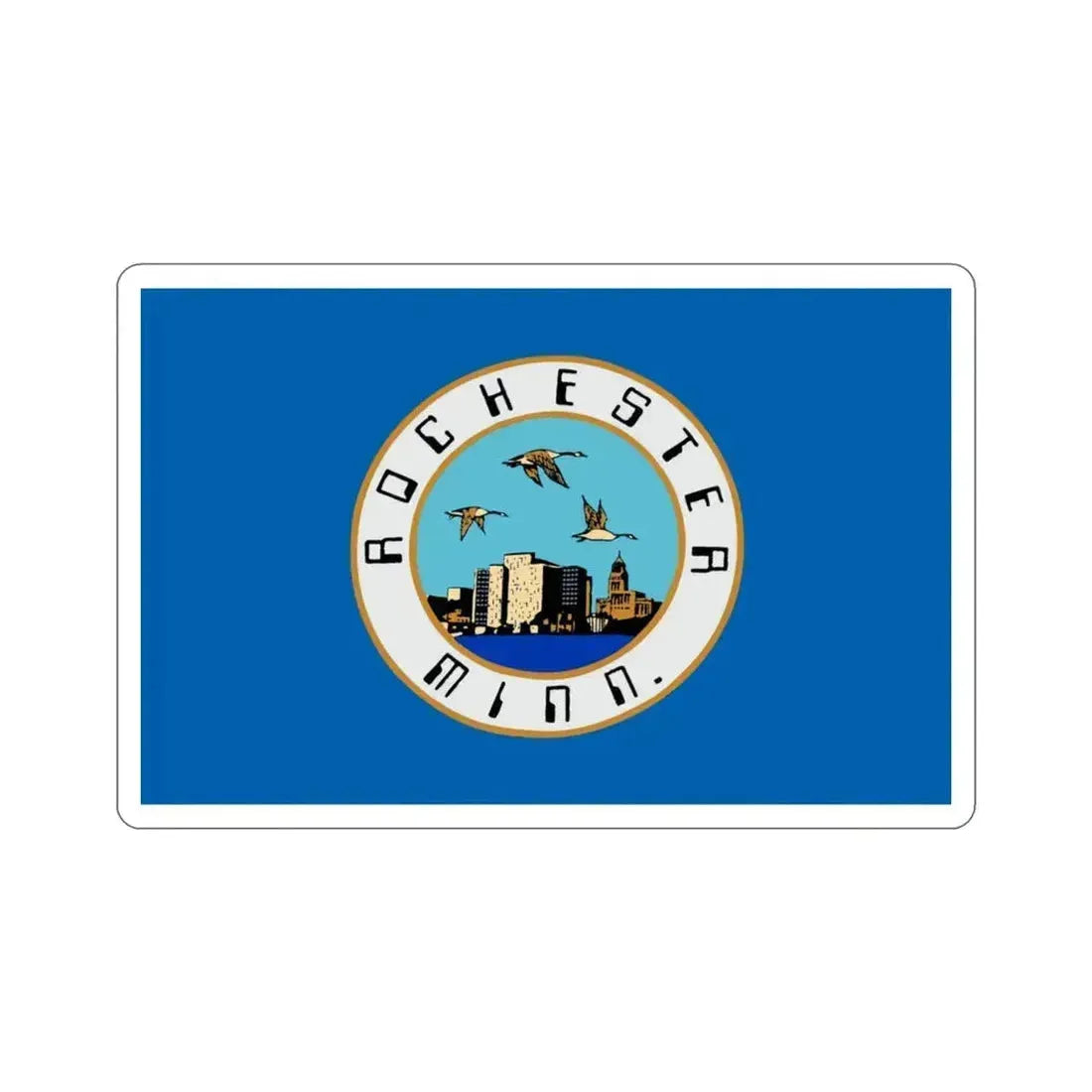 Flag of Rochester Minnesota USA STICKER Vinyl Die-Cut Decal 3 Inch - The Sticker Space