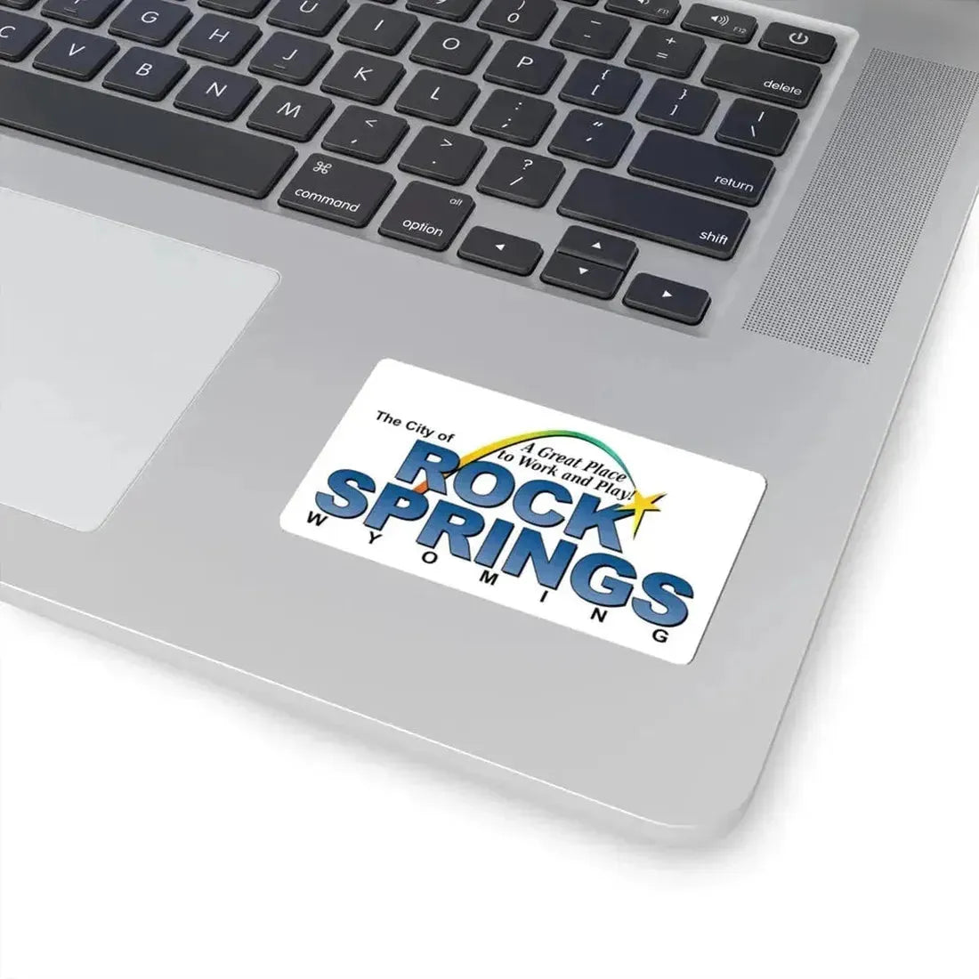 Flag of Rock Springs Wyoming (United States) STICKER Vinyl Kiss-Cut Decal - The Sticker Space