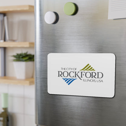 Flag of Rockford Illinois - Die-Cut Magnet-The Sticker Space