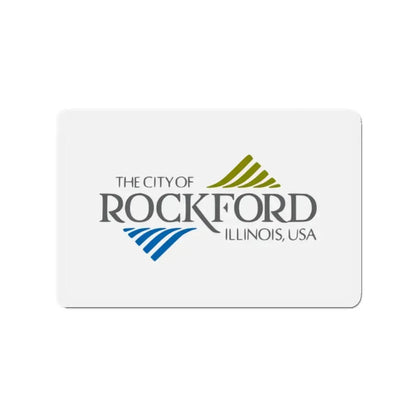 Flag of Rockford Illinois - Refrigerator Magnet 2 Inch - The Sticker Space