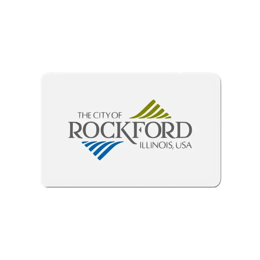 Flag of Rockford Illinois - Refrigerator Magnet 5 Inch - The Sticker Space