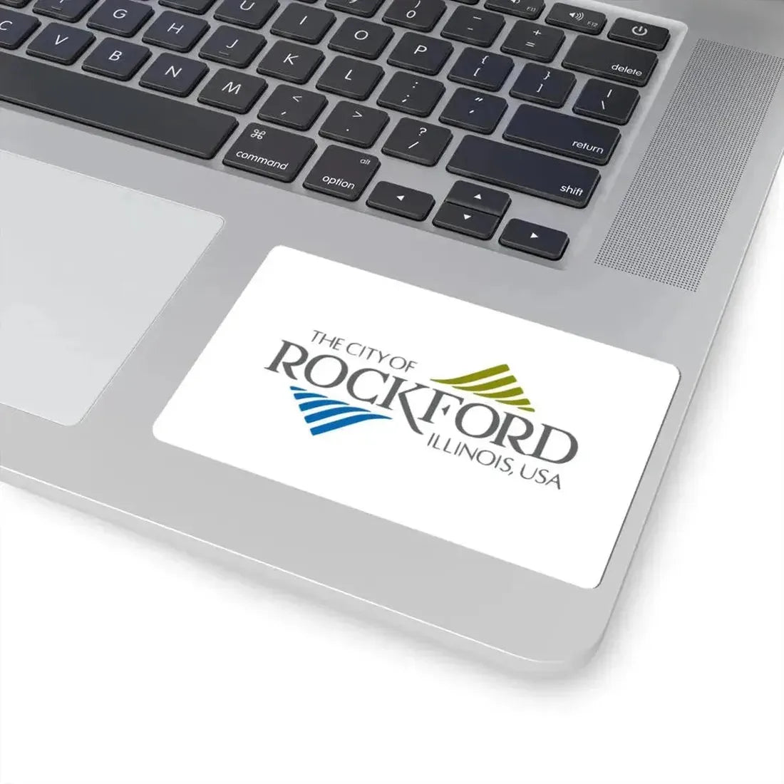 Flag of Rockford Illinois (United States) STICKER Vinyl Kiss-Cut Decal - The Sticker Space