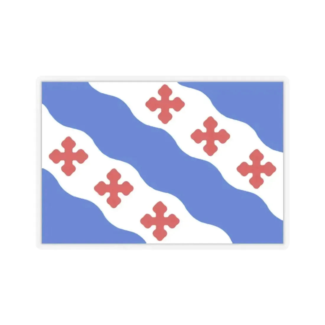 Flag of Rockville, Maryland - STICKER Vinyl Kiss-Cut Decal 2 Inch Transparent - The Sticker Space