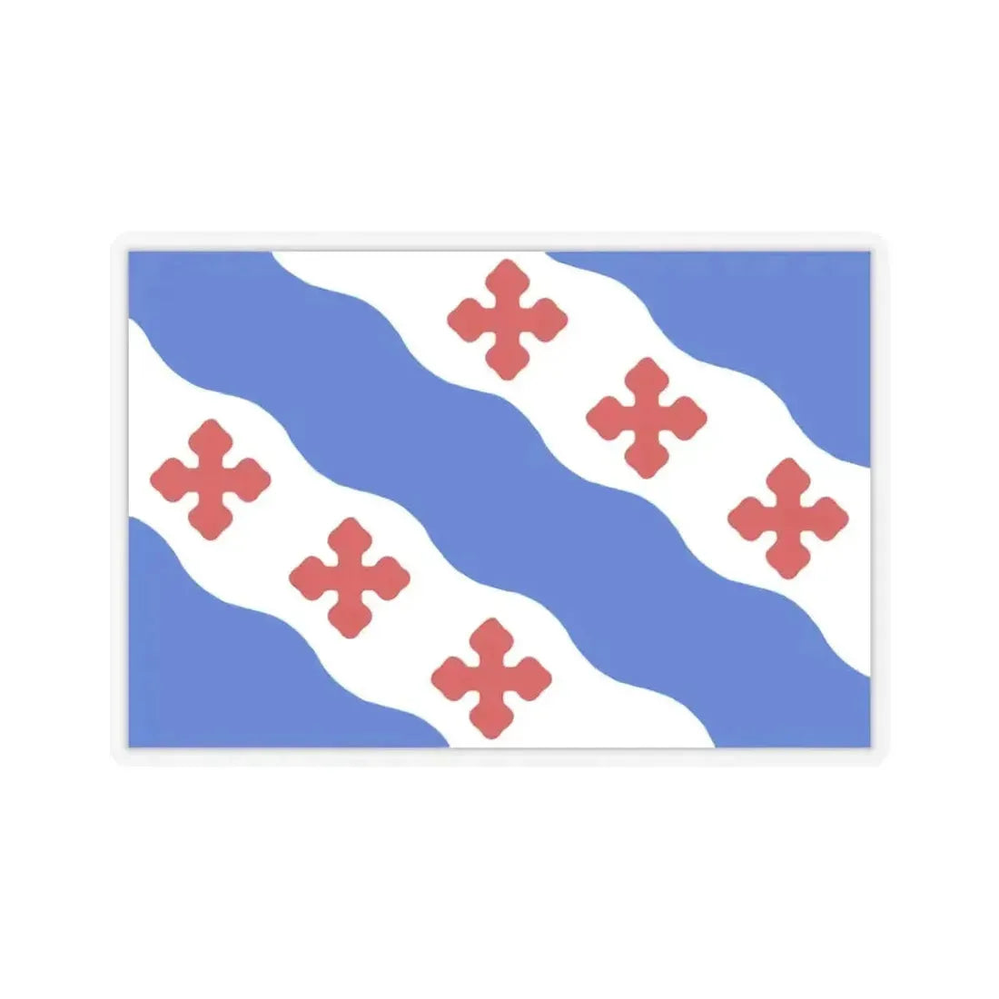 Flag of Rockville, Maryland - STICKER Vinyl Kiss-Cut Decal 3 Inch Transparent - The Sticker Space