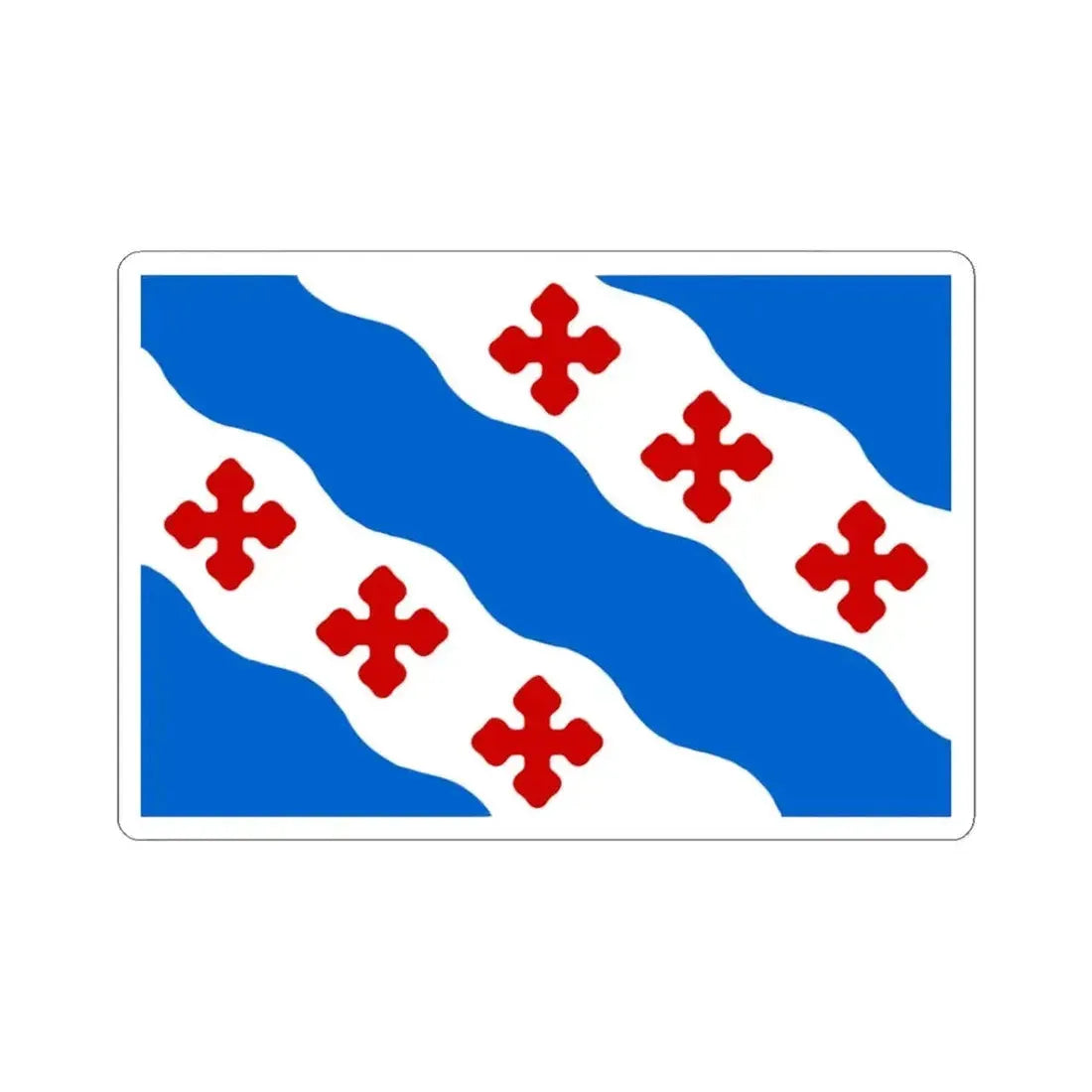 Flag of Rockville, Maryland - STICKER Vinyl Kiss-Cut Decal 3 Inch White - The Sticker Space