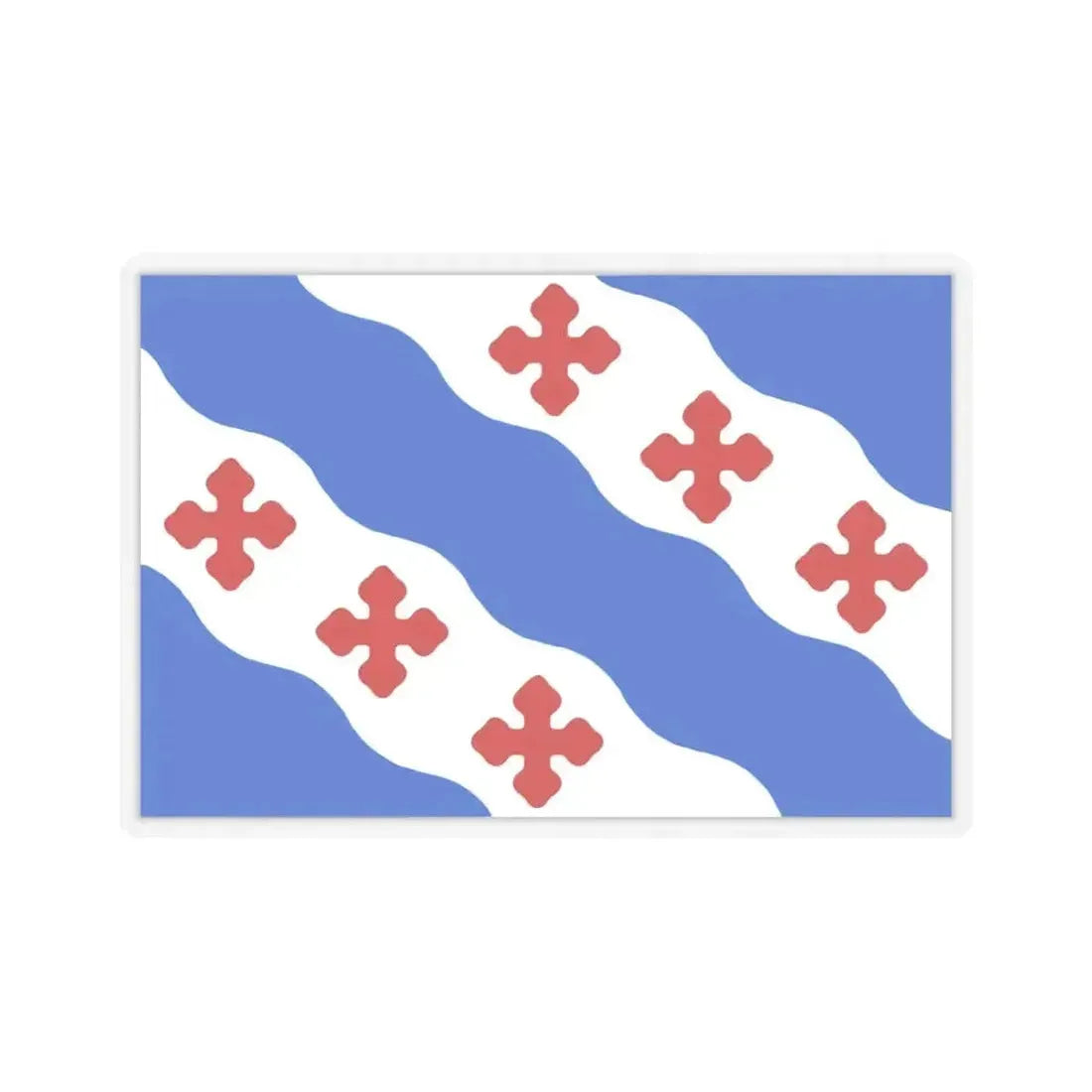 Flag of Rockville, Maryland - STICKER Vinyl Kiss-Cut Decal 4 Inch Transparent - The Sticker Space