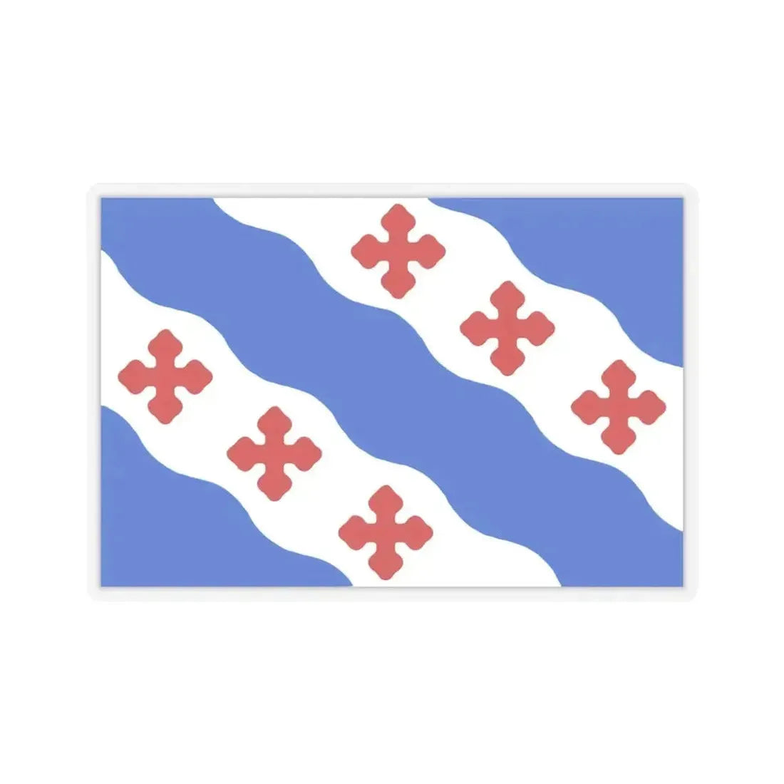 Flag of Rockville, Maryland - STICKER Vinyl Kiss-Cut Decal 6 Inch Transparent - The Sticker Space