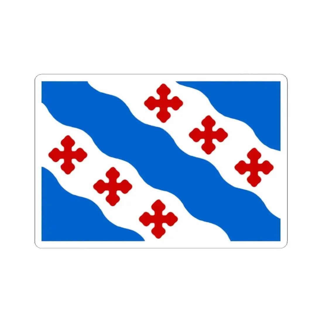 Flag of Rockville Maryland (United States) STICKER Vinyl Kiss-Cut Decal 2 Inch White - The Sticker Space