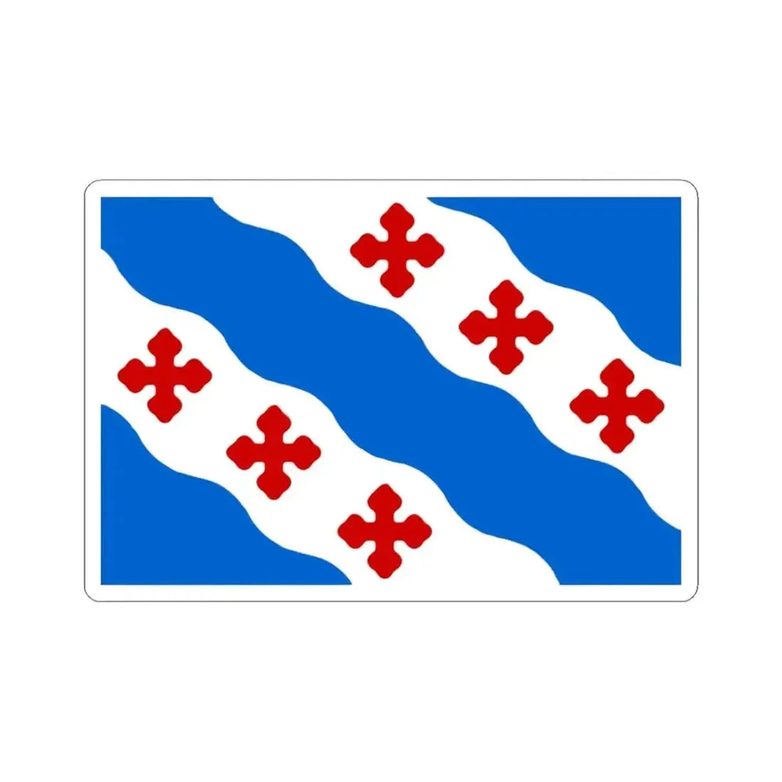 Flag of Rockville Maryland (United States) STICKER Vinyl Kiss-Cut Decal 3 Inch White - The Sticker Space