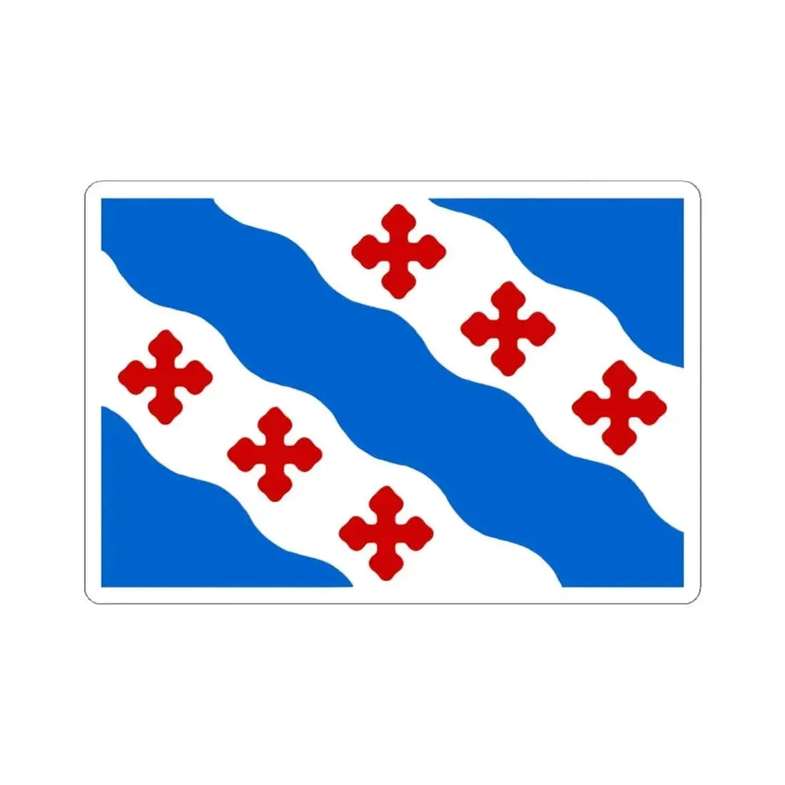 Flag of Rockville Maryland (United States) STICKER Vinyl Kiss-Cut Decal 6 Inch White - The Sticker Space