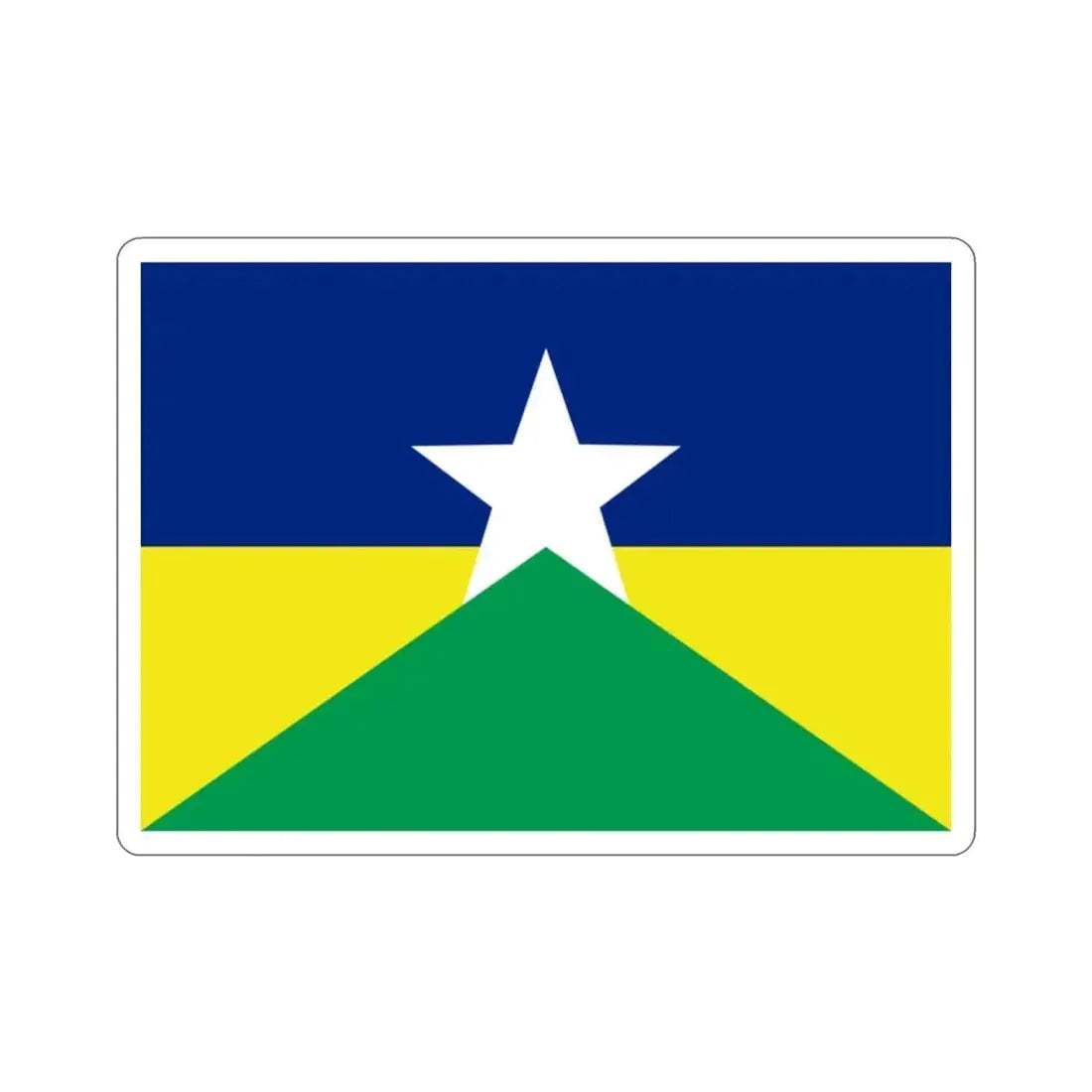 Flag of Rondônia Brazil STICKER Vinyl Die-Cut Decal 2 Inch - The Sticker Space