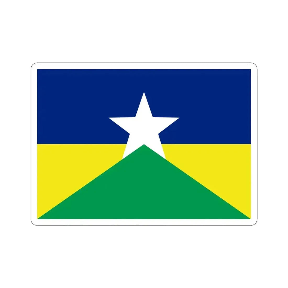 Flag of Rondônia Brazil STICKER Vinyl Die-Cut Decal 3 Inch - The Sticker Space