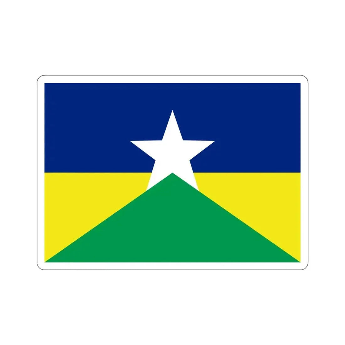 Flag of Rondônia Brazil STICKER Vinyl Die-Cut Decal 4 Inch - The Sticker Space