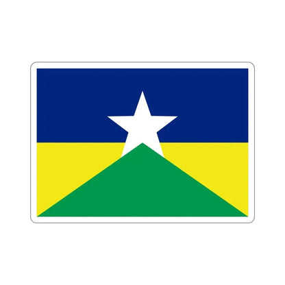 Flag of Rondônia Brazil STICKER Vinyl Die-Cut Decal 4 Inch - The Sticker Space