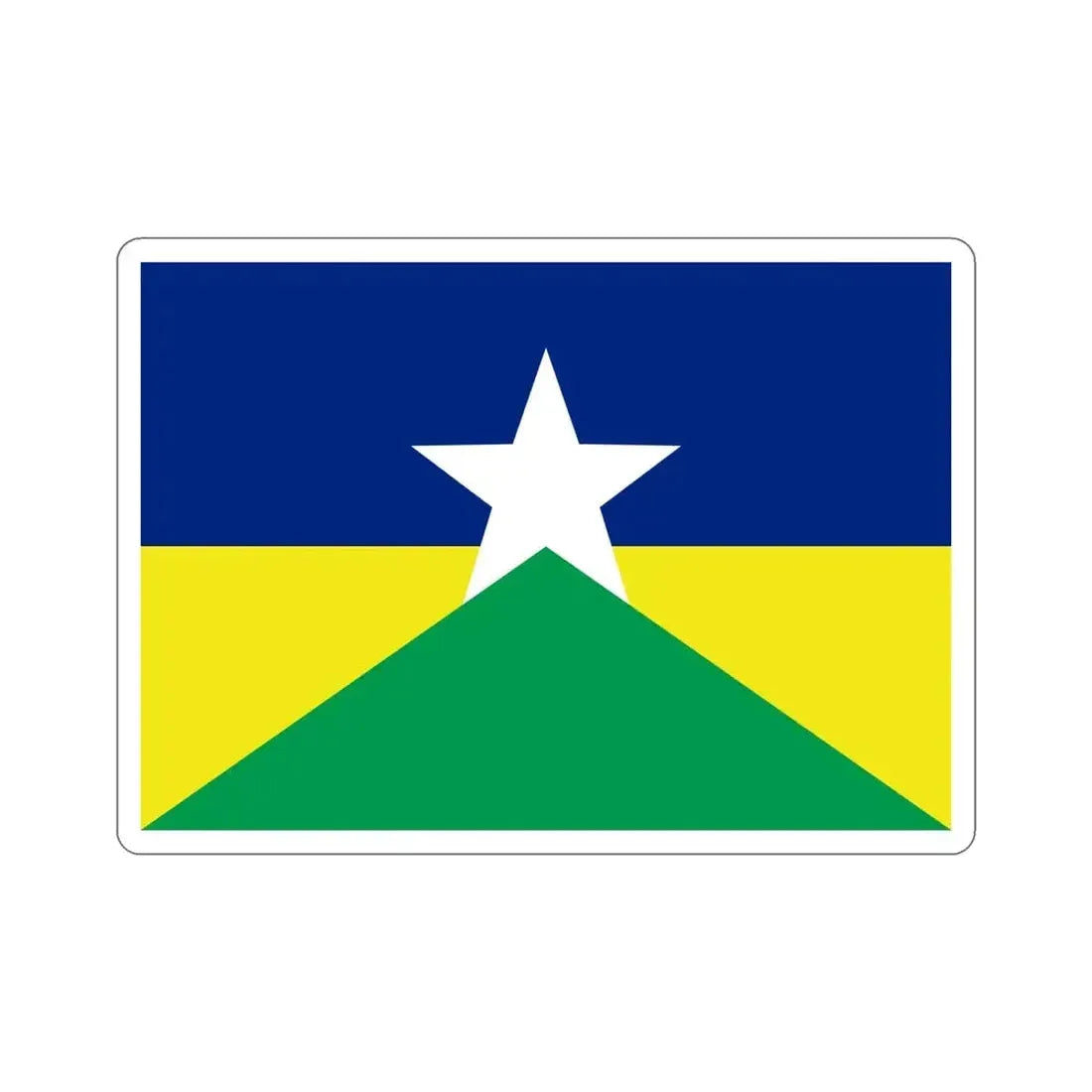 Flag of Rondônia Brazil STICKER Vinyl Die-Cut Decal 5 Inch - The Sticker Space