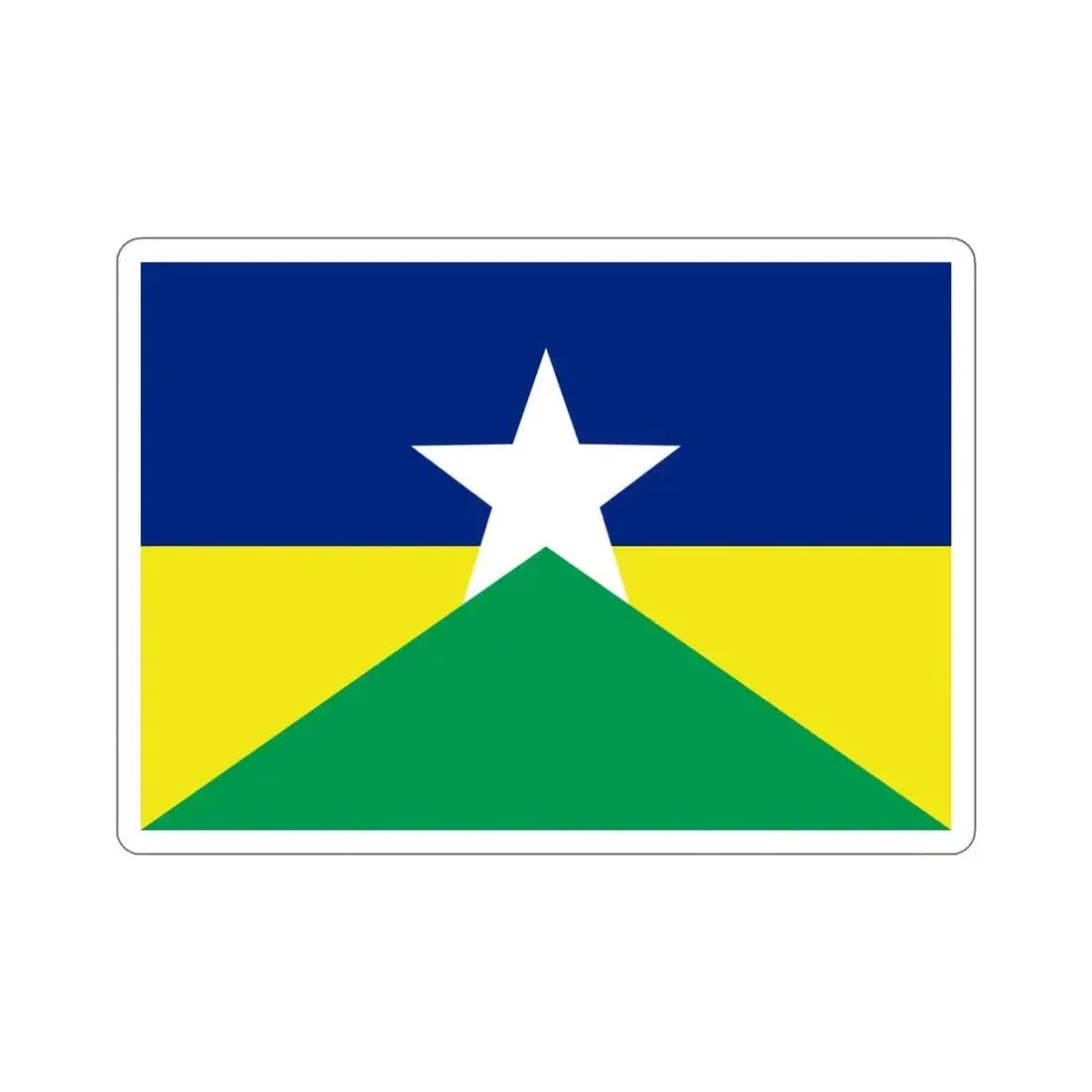 Flag of Rondônia Brazil STICKER Vinyl Die-Cut Decal 6 Inch - The Sticker Space