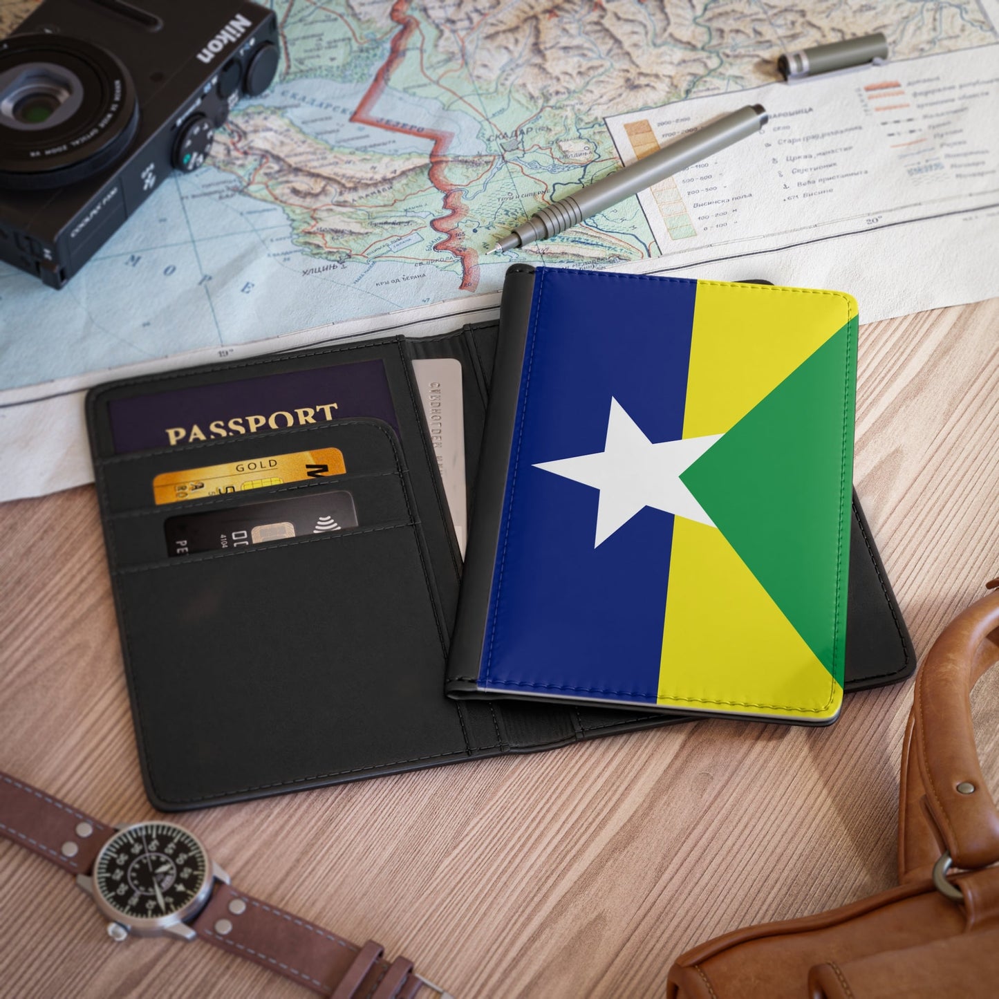 Flag of Rondônia Brazil - Passport Holder