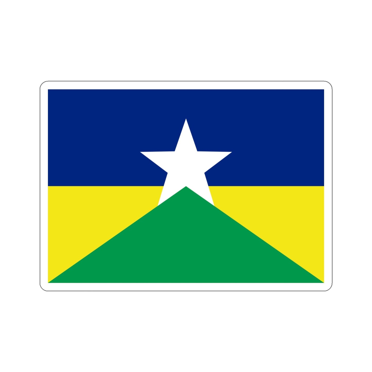 Flag of Rondônia Brazil STICKER Vinyl Die-Cut Decal-4 Inch-The Sticker Space