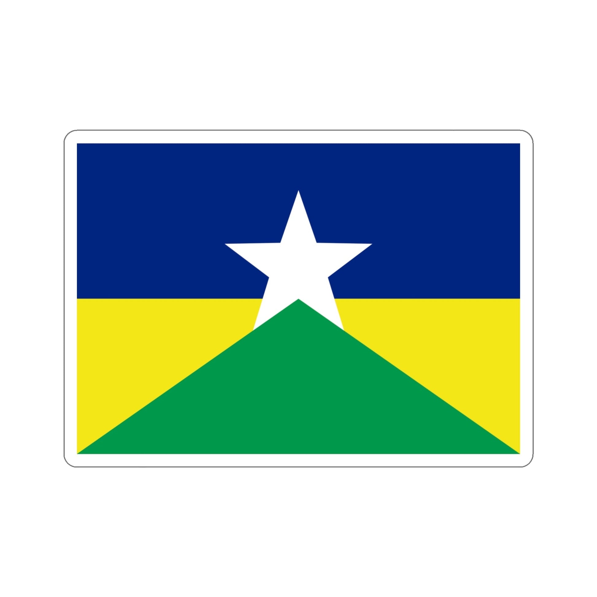 Flag of Rondônia Brazil STICKER Vinyl Die-Cut Decal-4 Inch-The Sticker Space