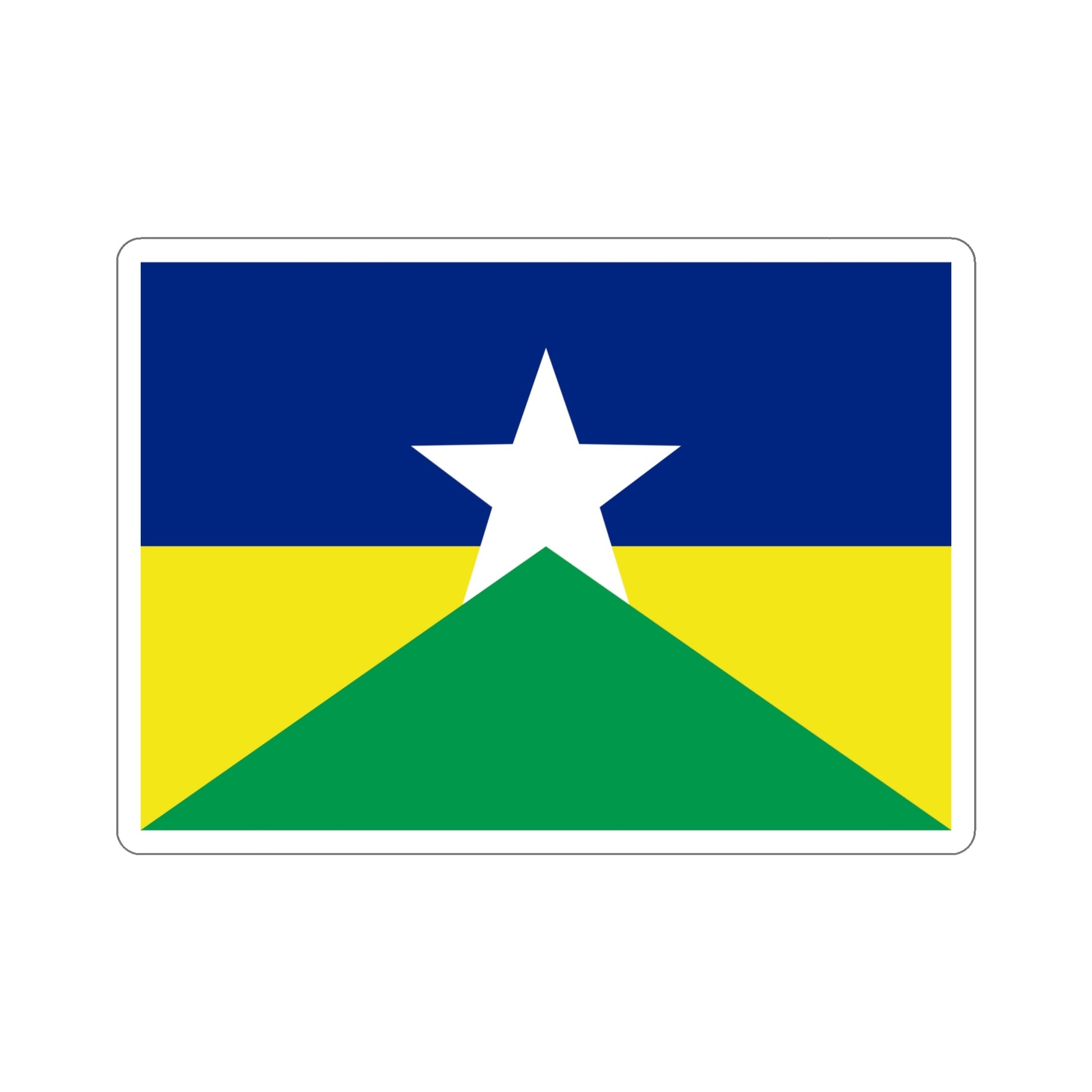 Flag of Rondônia Brazil STICKER Vinyl Die-Cut Decal-6 Inch-The Sticker Space