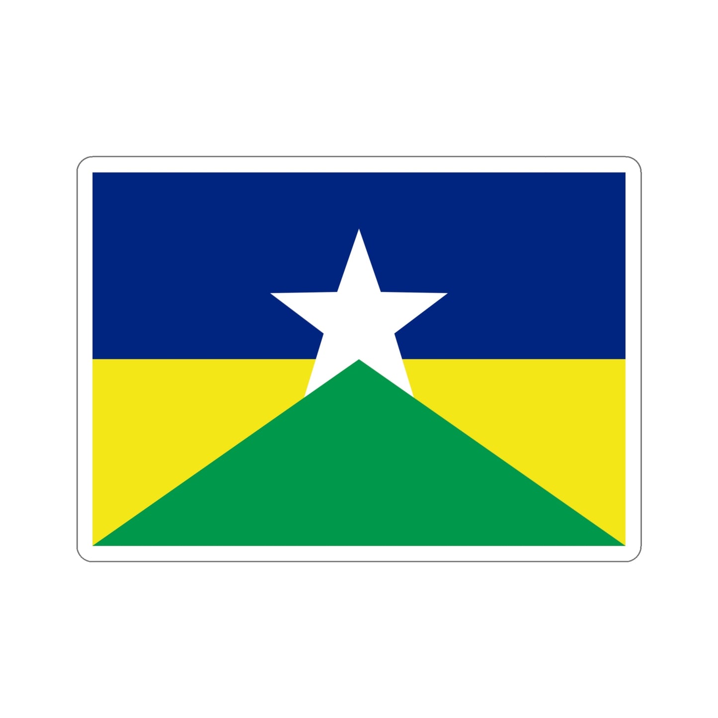 Flag of Rondônia Brazil STICKER Vinyl Die-Cut Decal-6 Inch-The Sticker Space