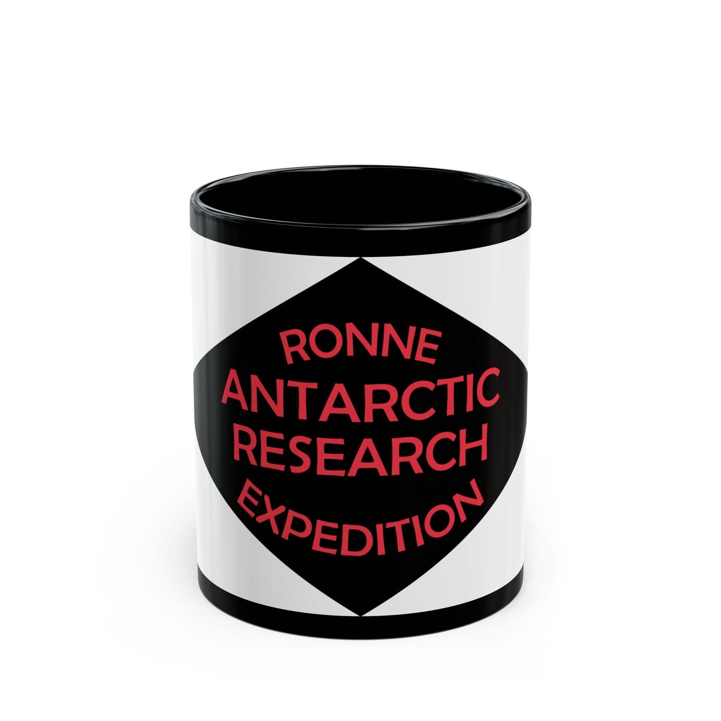 Flag of Ronne Antarctic Research Expedition - Black Coffee Mug-11oz-The Sticker Space