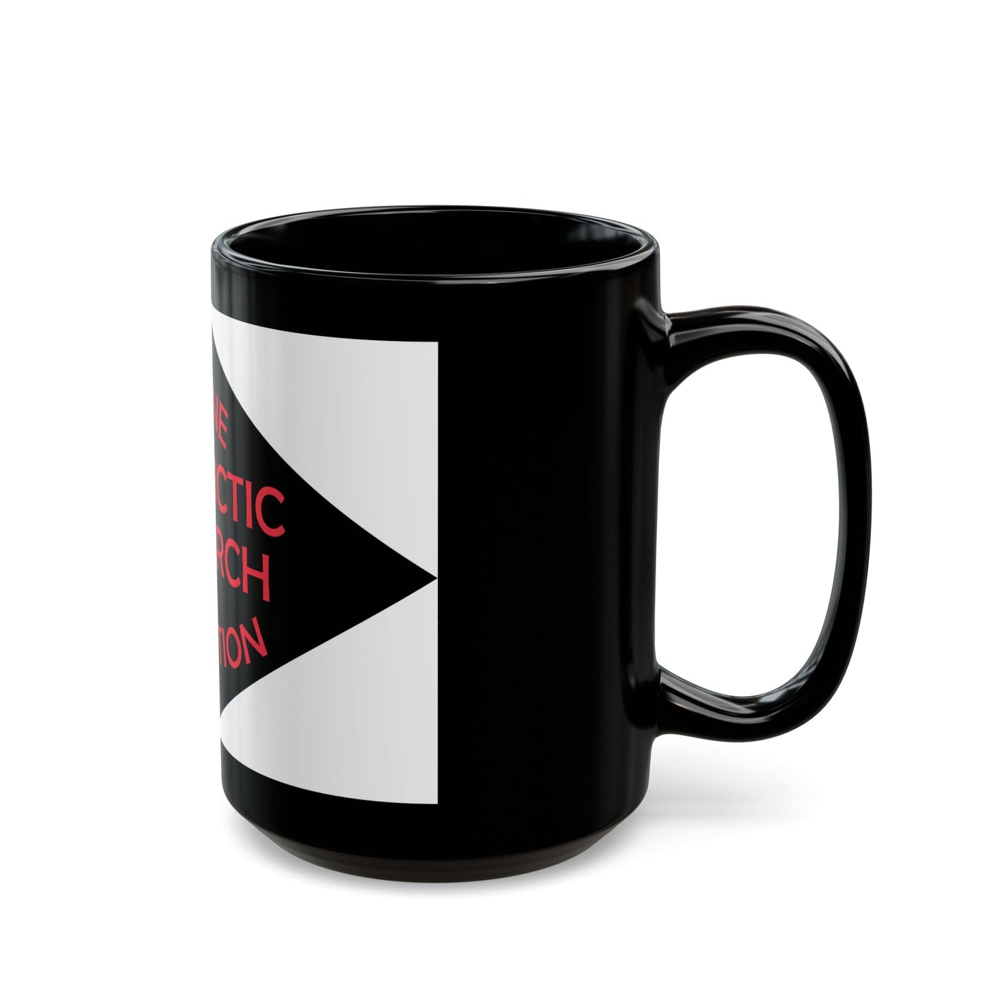 Flag of Ronne Antarctic Research Expedition - Black Coffee Mug-The Sticker Space