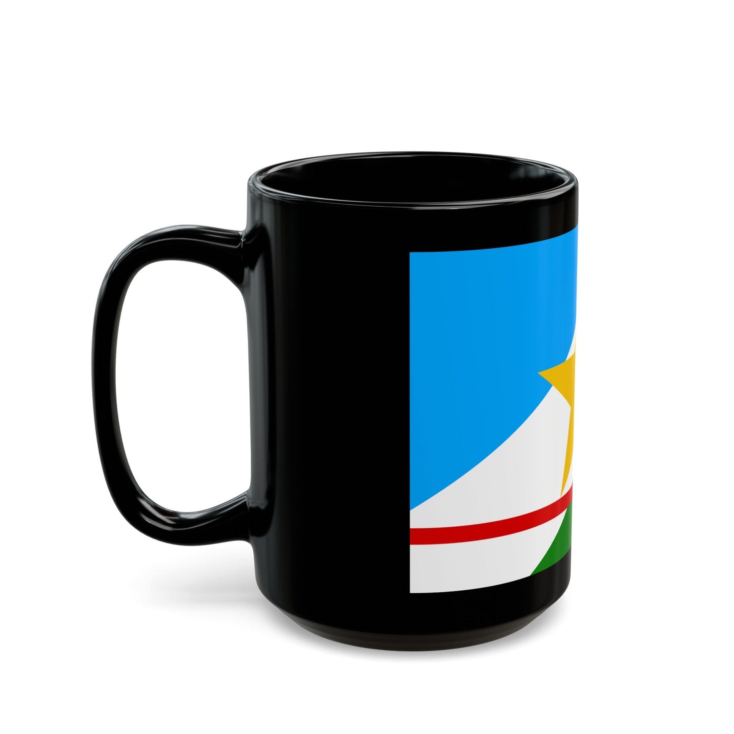 Flag of Roraima Brazil - Black Coffee Mug-The Sticker Space