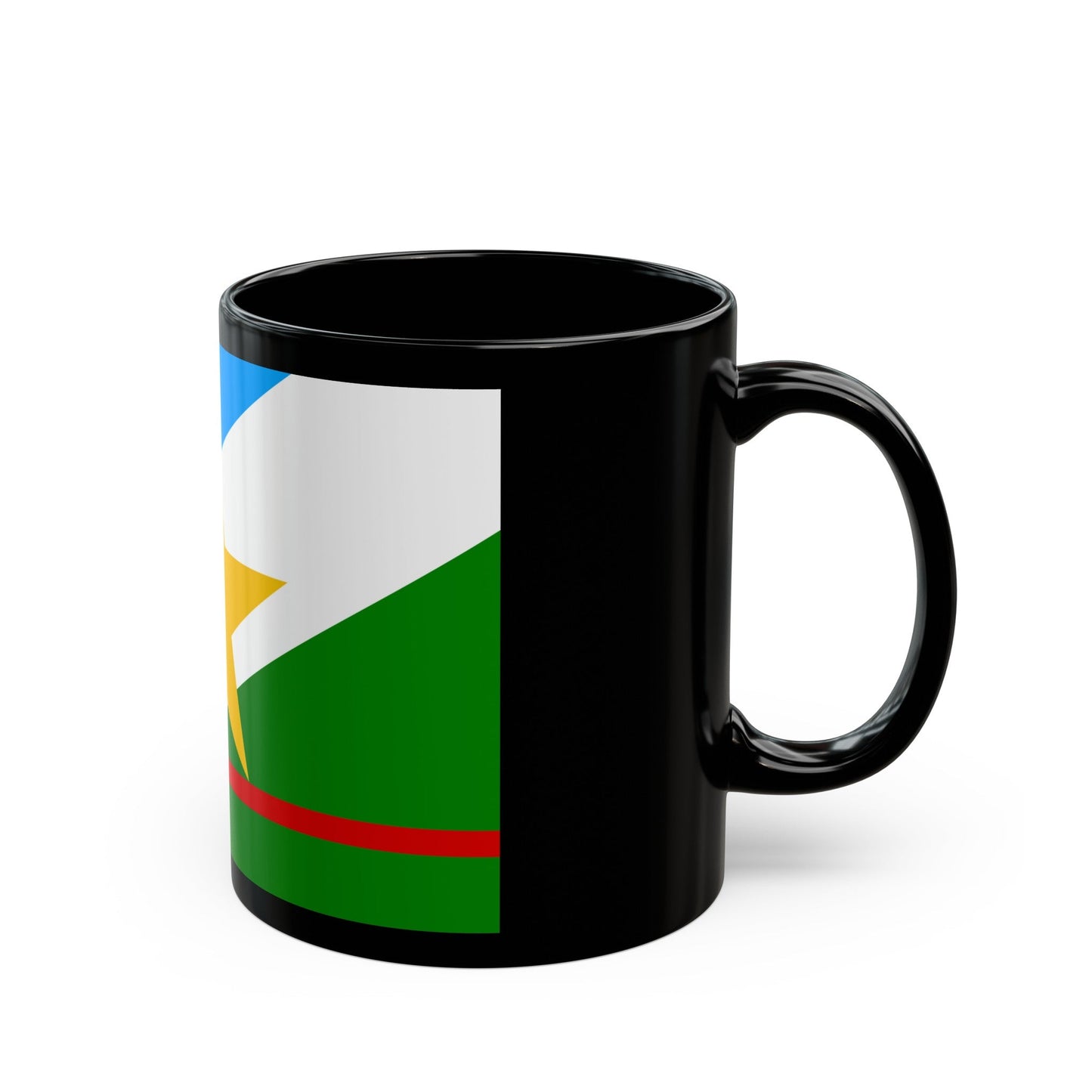 Flag of Roraima Brazil - Black Coffee Mug-The Sticker Space