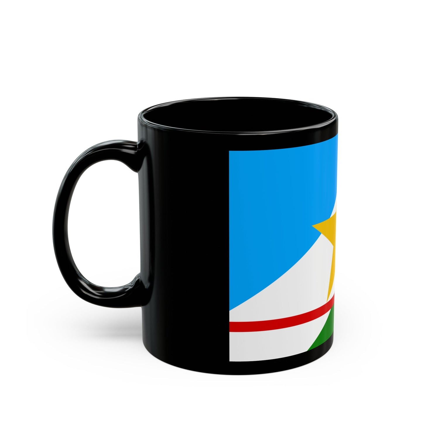 Flag of Roraima Brazil - Black Coffee Mug-The Sticker Space