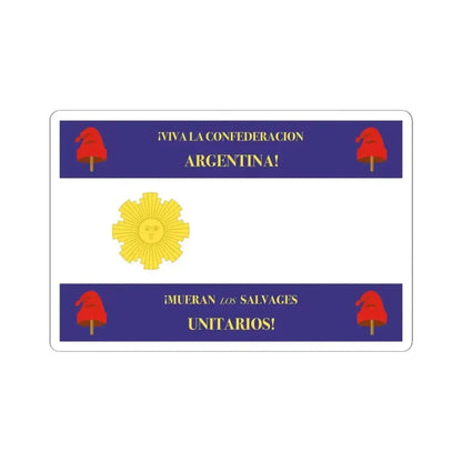 Flag of Rosas Variant (Argentina) STICKER Vinyl Kiss-Cut Decal 3 Inch White - The Sticker Space