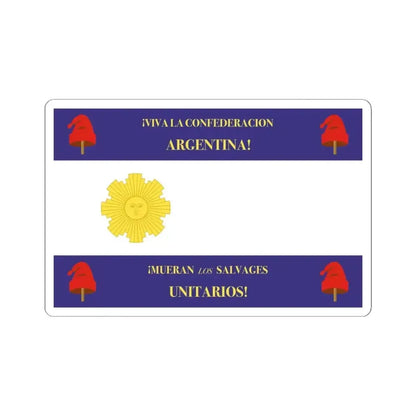 Flag of Rosas Variant (Argentina) STICKER Vinyl Kiss-Cut Decal 4 Inch White - The Sticker Space