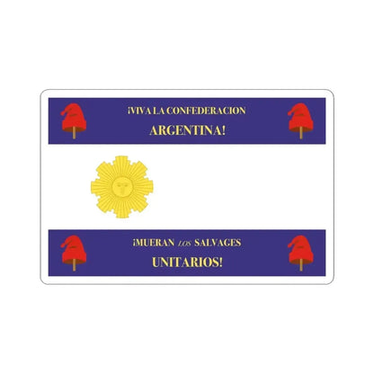 Flag of Rosas Variant (Argentina) STICKER Vinyl Kiss-Cut Decal 6 Inch White - The Sticker Space