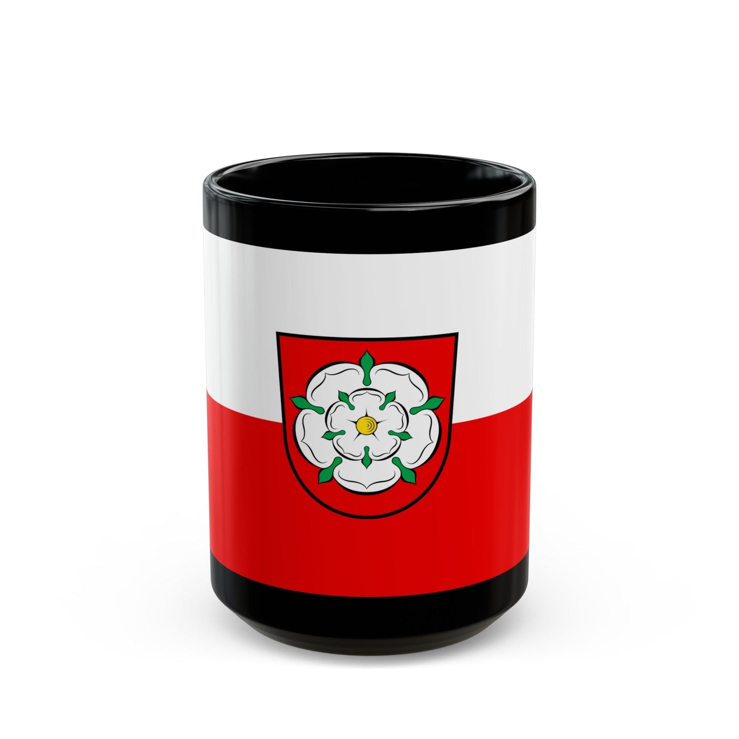 Flag of Rosenheim 2 Germany - Black Coffee Mug-15oz-The Sticker Space