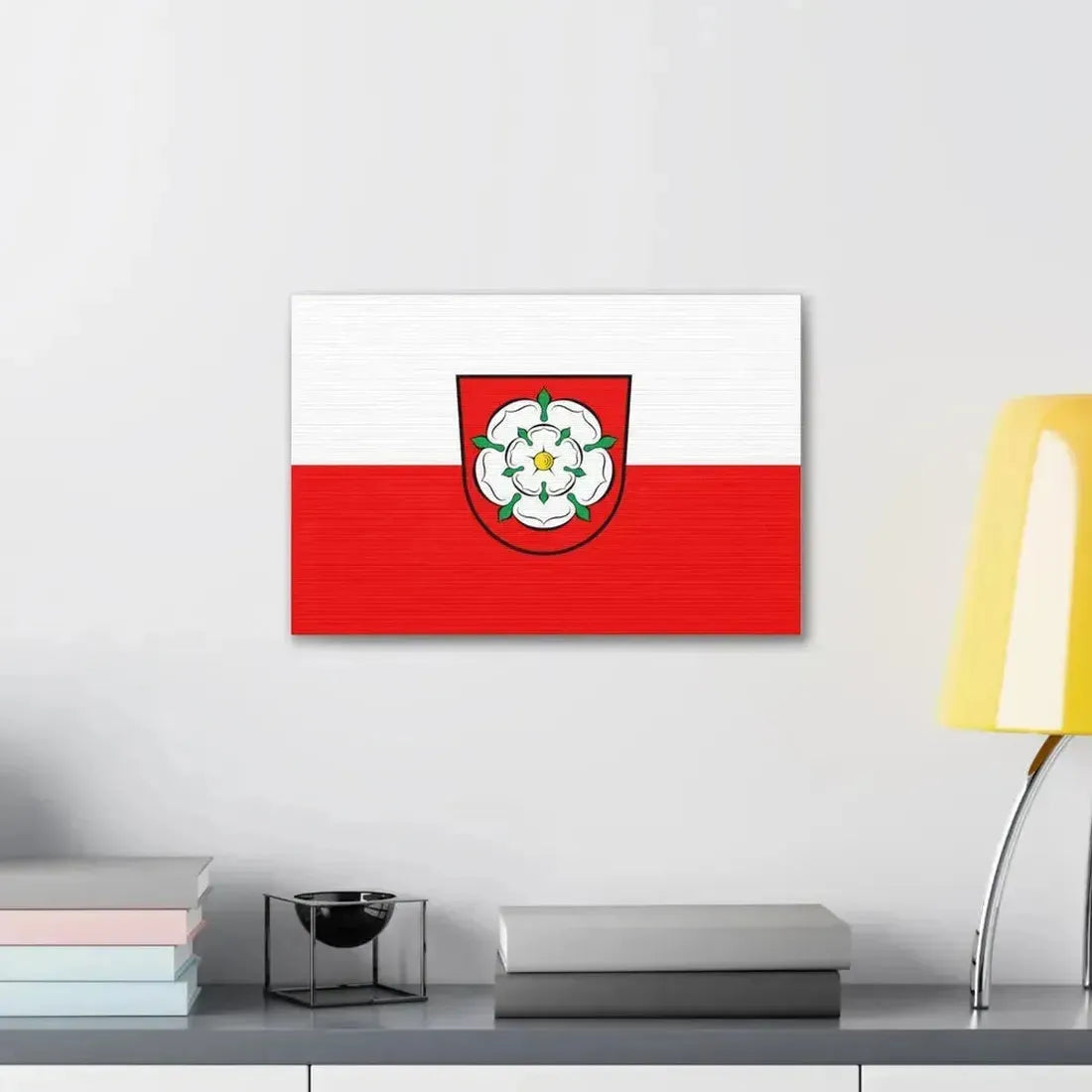 Flag of Rosenheim 2 Germany - Canvas Wall Art - The Sticker Space
