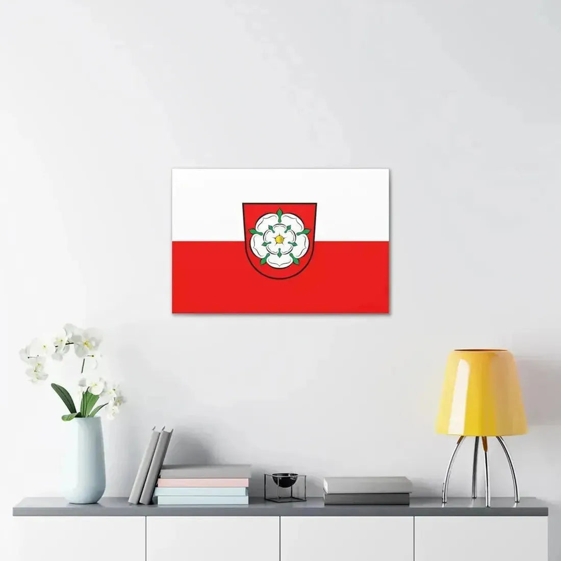 Flag of Rosenheim 2 Germany - Canvas Wall Art - The Sticker Space
