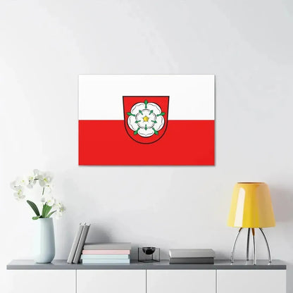 Flag of Rosenheim 2 Germany - Canvas Wall Art - The Sticker Space